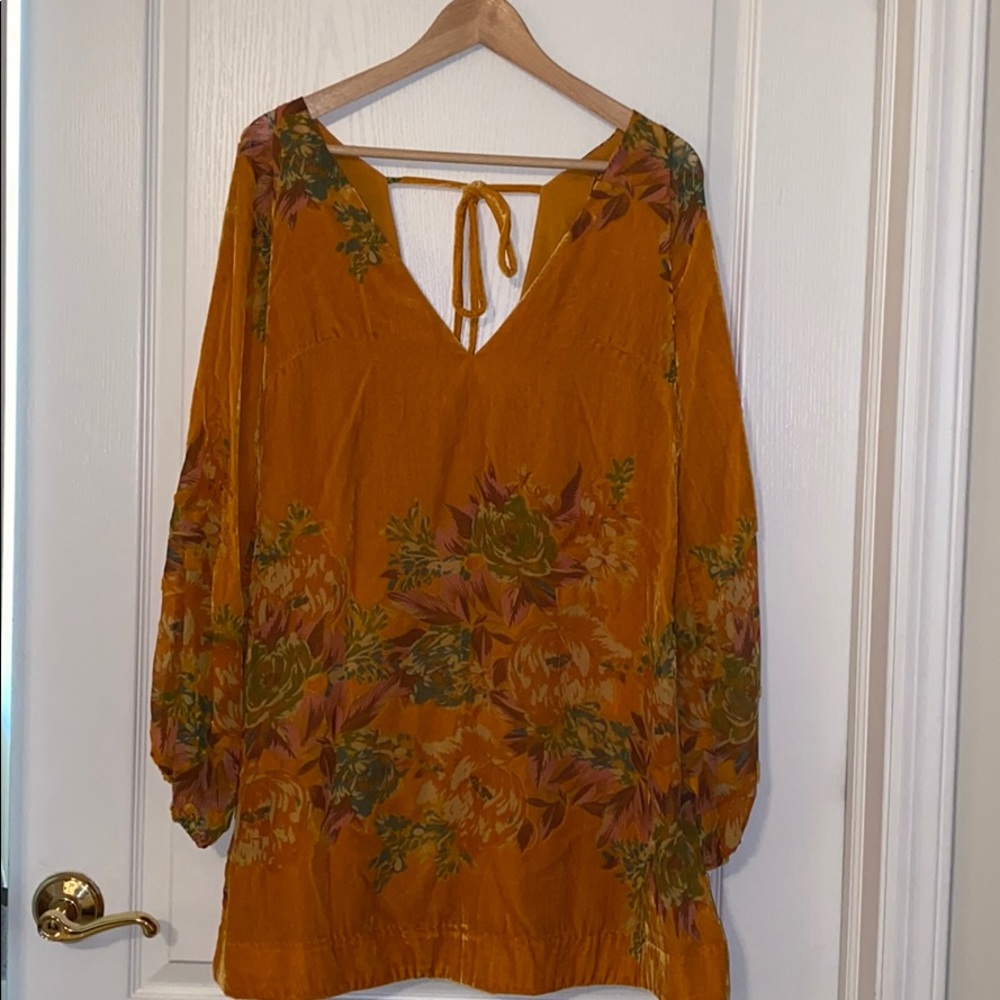Free People dress. Crushed velvet mix